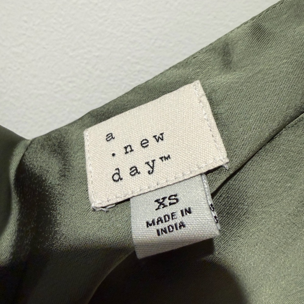 A new day Olive Midi Slip Dress with side slit - Picture 2 of 4
